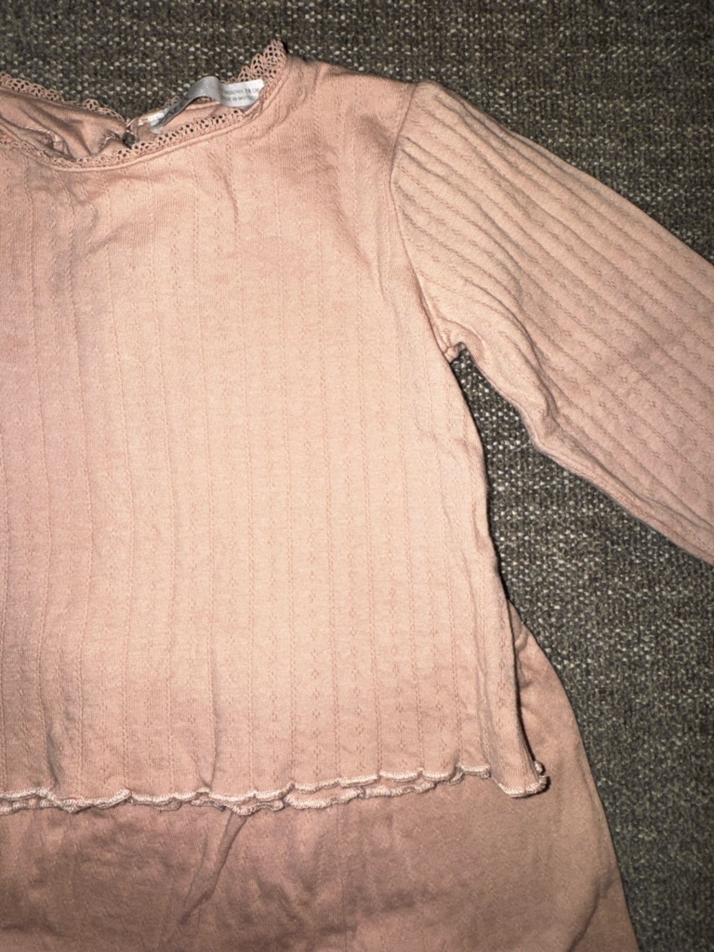 Zara Pale Pink Ribbed Two-Piece Set - Picture 2 of 2